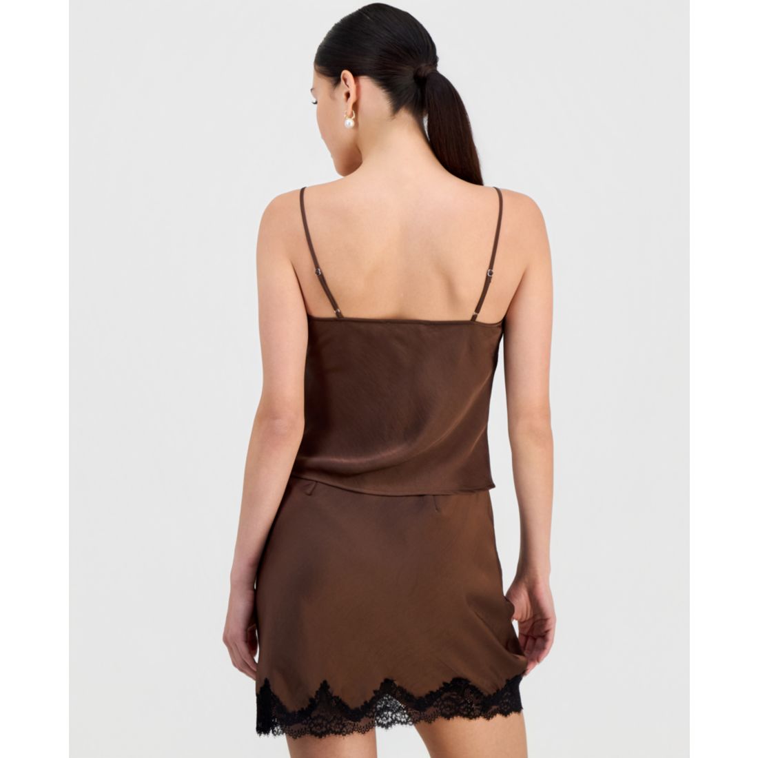 Bar Iii Women's Lace-Trim Cami Top, Macy's Exclusive