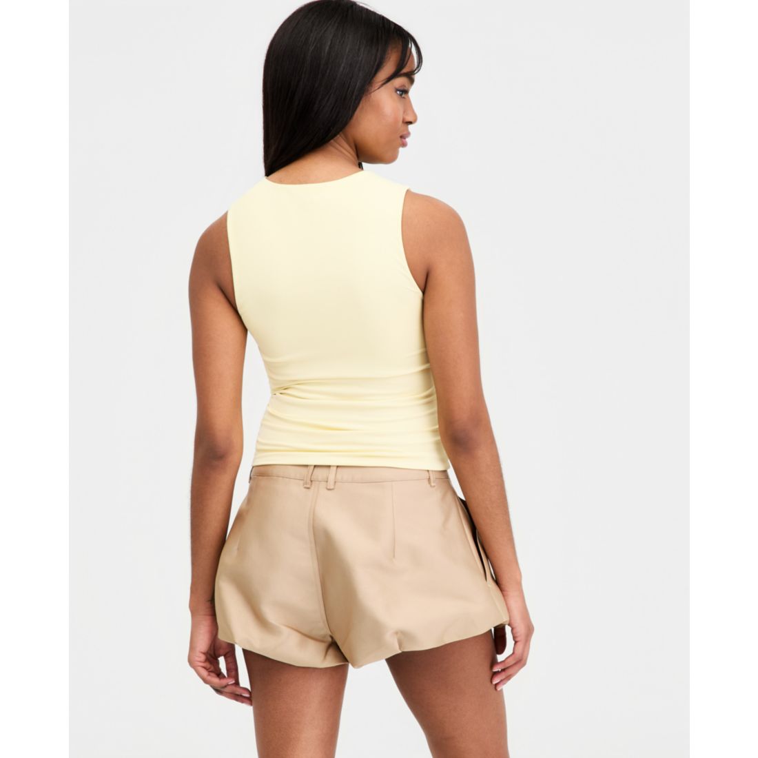 Bar Iii Women's Sleeveless Ruched Top, Macy's Exclusive