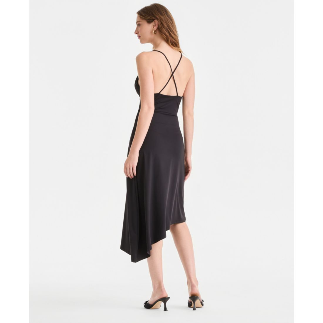 Bar Iii Women's Second Skin Asymmetric-Hem Slip Dress, Macy's Exclusive