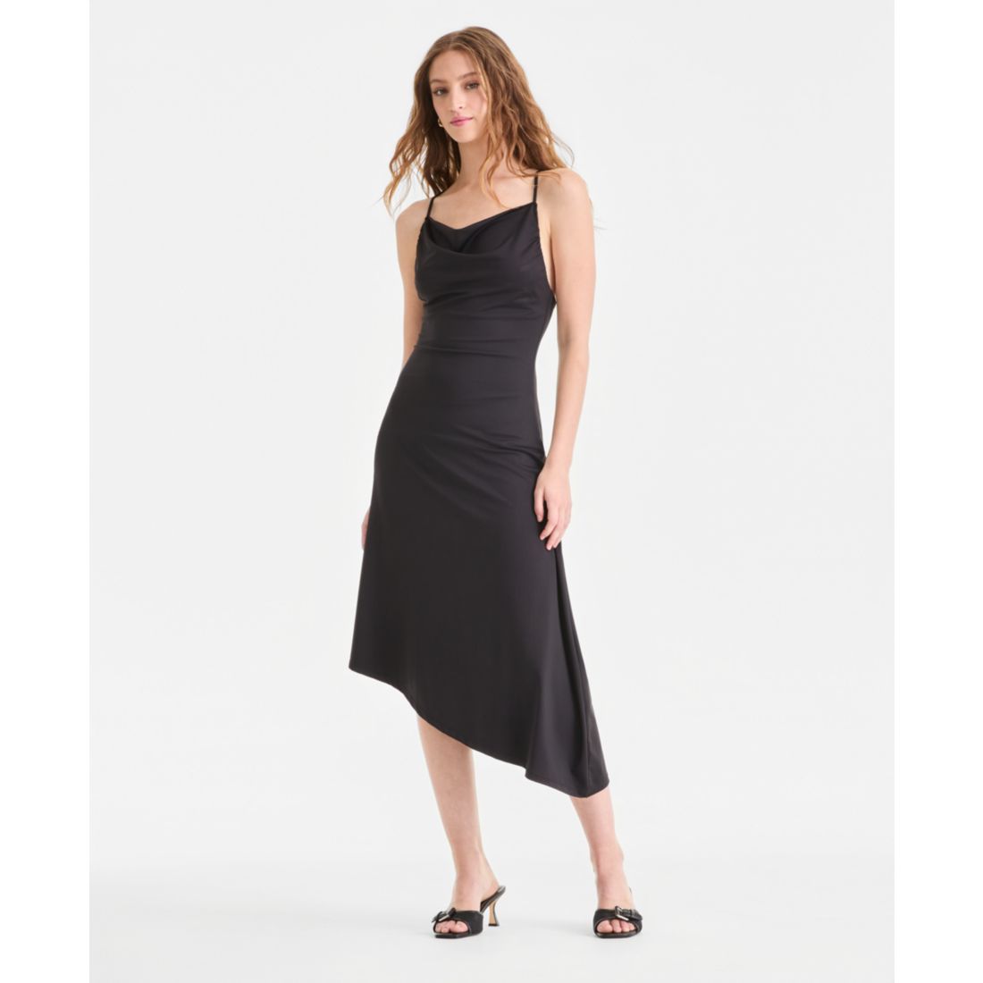 Bar Iii Women's Second Skin Asymmetric-Hem Slip Dress, Macy's Exclusive