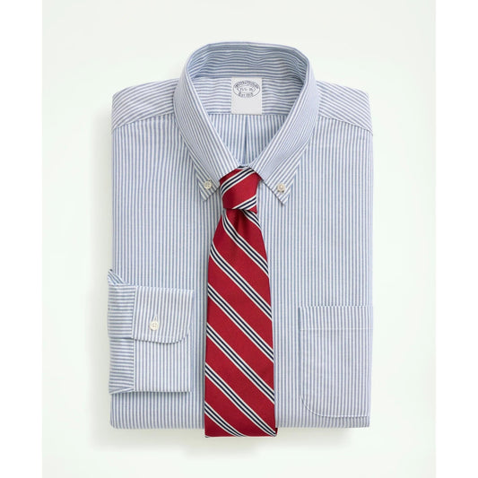 American-Made Oxford Cloth Button-Down Stripe Dress Shirt