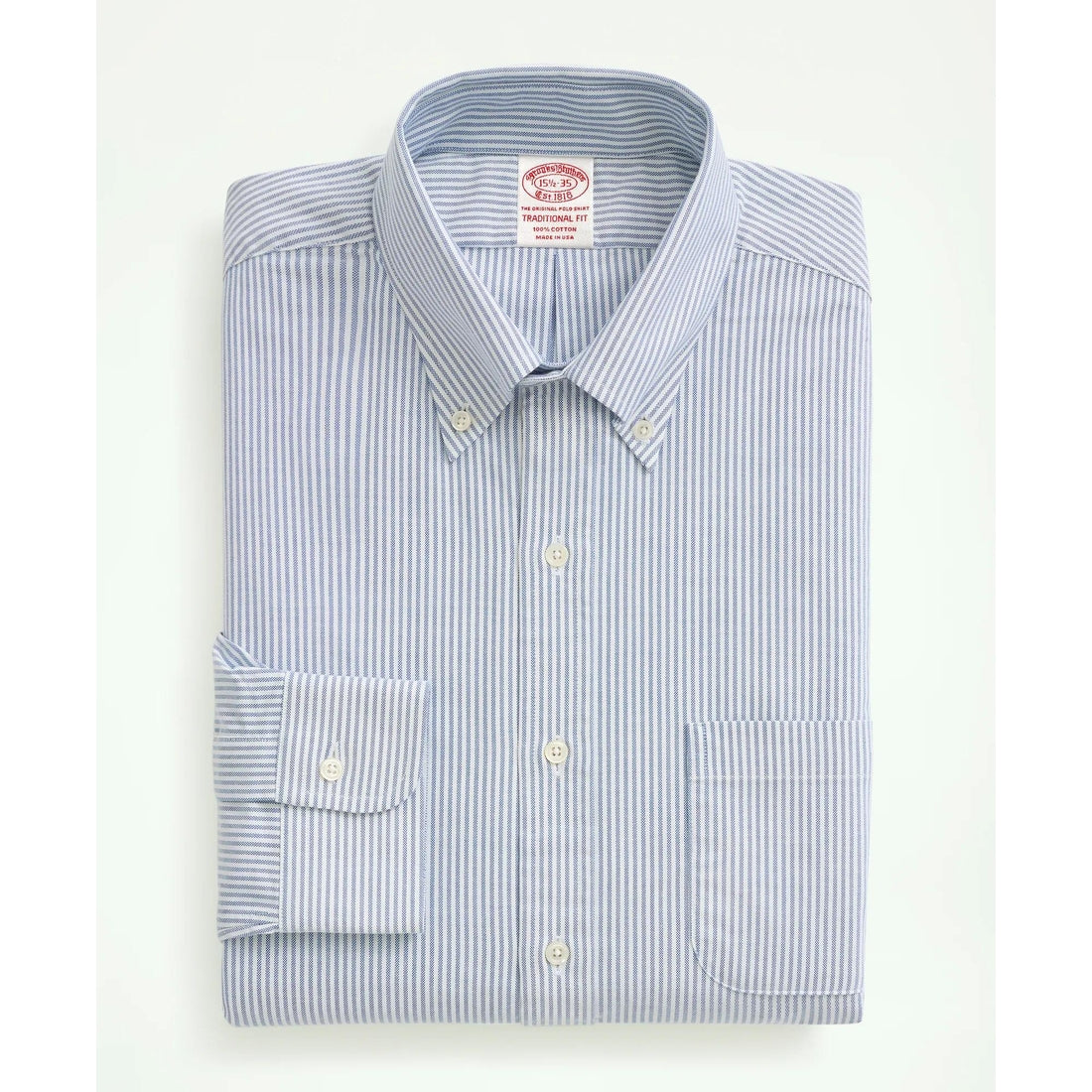 American-Made Oxford Cloth Button-Down Stripe Dress Shirt