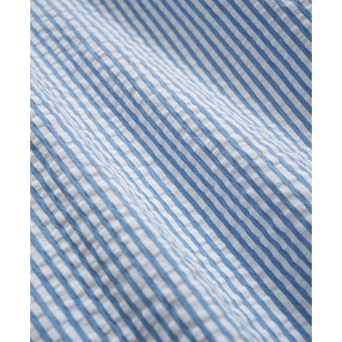 Washed Cotton Seersucker Button-Down Collar, Stripe Sport Shirt