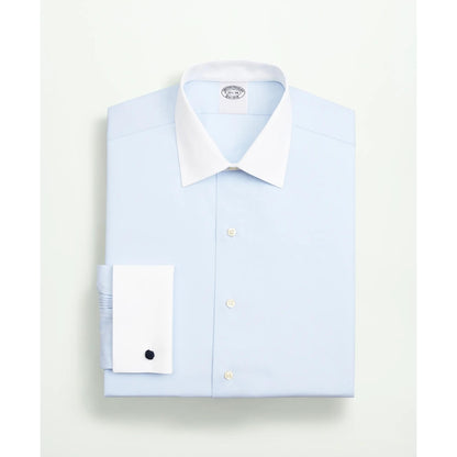 Stretch Supima Cotton Non-Iron Pinpoint Oxford Contrast Ainsley Collar Dress Shirt