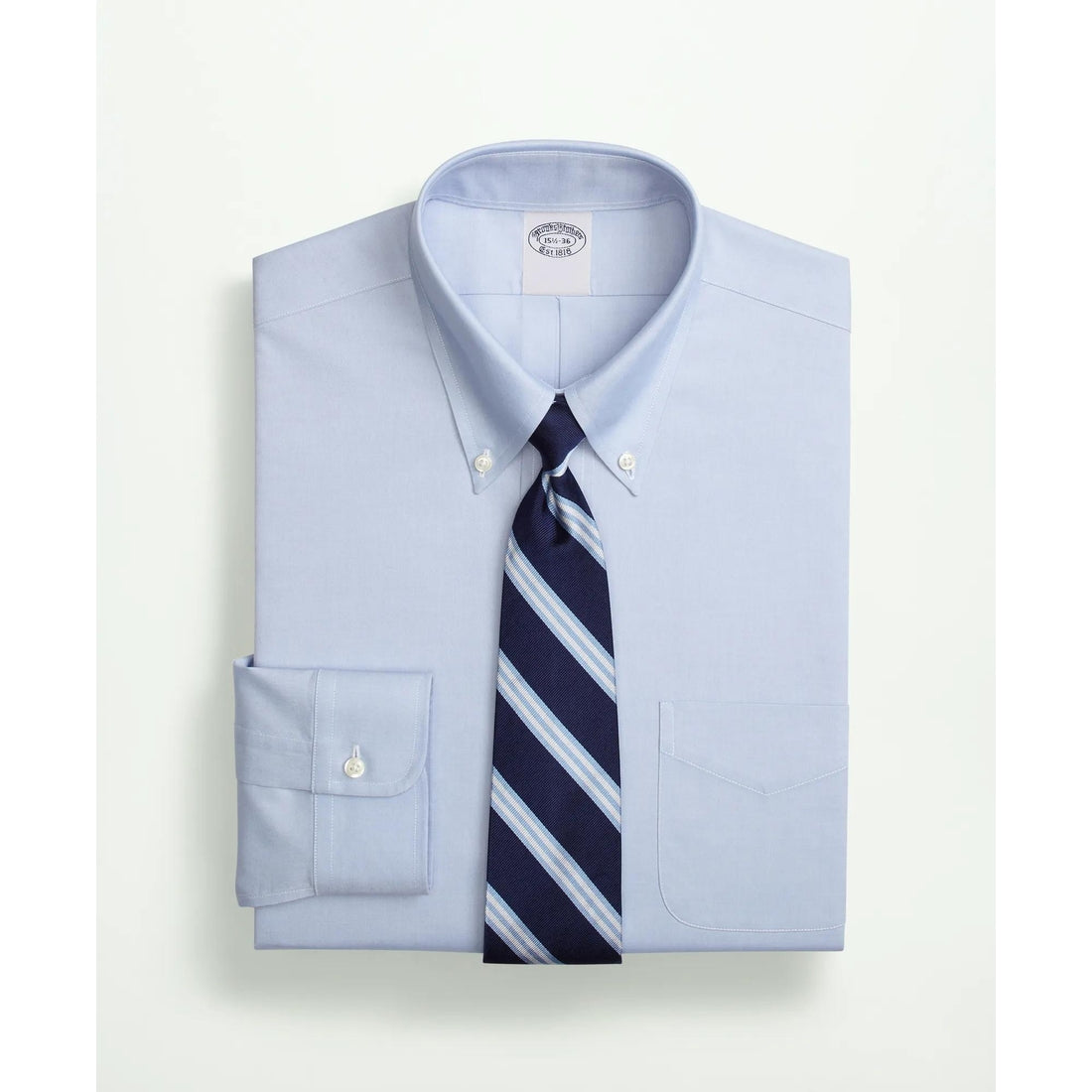 Stretch Supima Cotton Non-Iron Pinpoint Oxford Button-Down Collar Dress Shirt