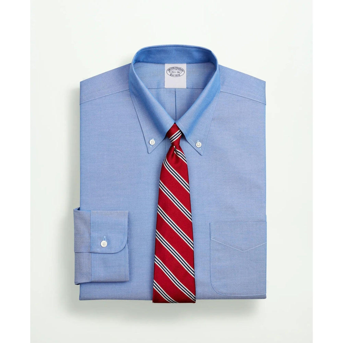 Stretch Supima Cotton Non-Iron Pinpoint Oxford Button-Down Collar Dress Shirt