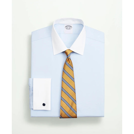Stretch Supima Cotton Non-Iron Pinpoint Oxford Contrast Ainsley Collar Dress Shirt