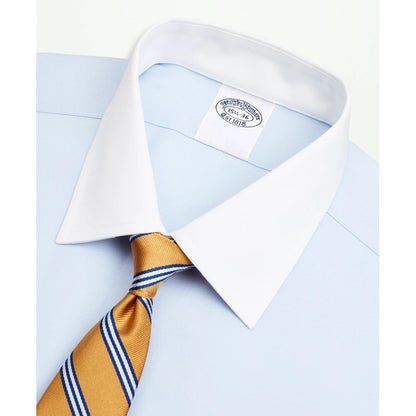 Stretch Supima Cotton Non-Iron Pinpoint Oxford Contrast Ainsley Collar Dress Shirt