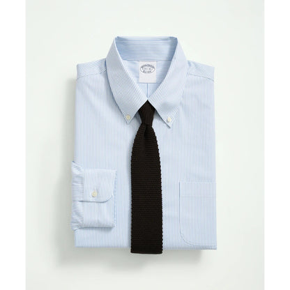 Stretch Supima Cotton Non-Iron Pinpoint Oxford Button-Down Collar, Candy Stripe Dress Shirt