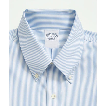 Stretch Supima Cotton Non-Iron Pinpoint Oxford Button-Down Collar, Candy Stripe Dress Shirt