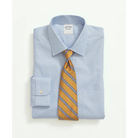 Stretch Supima Cotton Non-Iron Pinpoint Oxford Ainsley Collar, Gingham Dress Shirt