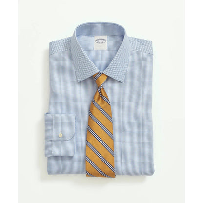 Stretch Supima Cotton Non-Iron Pinpoint Oxford Ainsley Collar, Gingham Dress Shirt