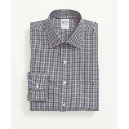 Stretch Supima Cotton Non-Iron Pinpoint Oxford Ainsley Collar, Gingham Dress Shirt