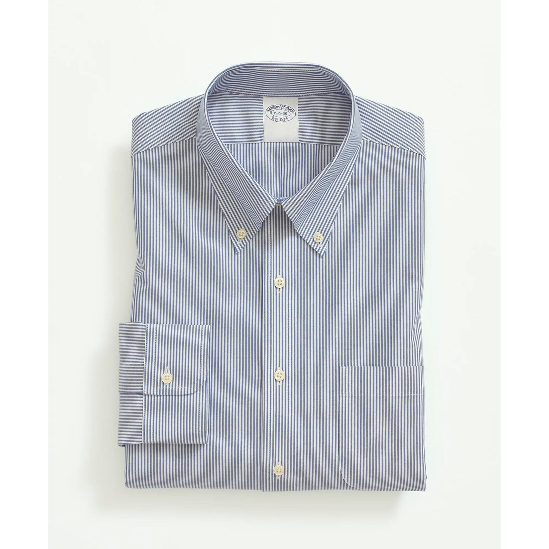 Stretch Supima Cotton Non-Iron Pinpoint Oxford Button-Down Collar, Candy Stripe Dress Shirt