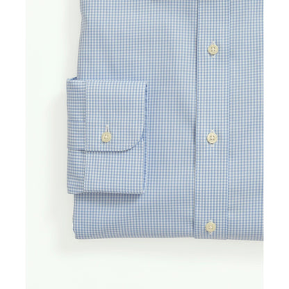 Stretch Supima Cotton Non-Iron Pinpoint Oxford Ainsley Collar, Gingham Dress Shirt