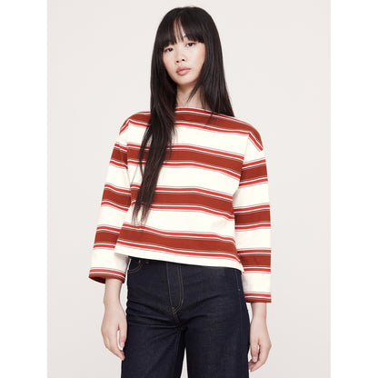 Women's Relaxed Cotton Boat-Neck Top
