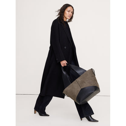 Women's Large Patchwork Medium Zip Tote