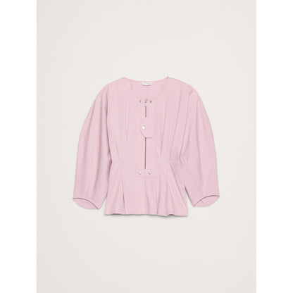 Women's Stretch-Cotton Utility Peplum Top