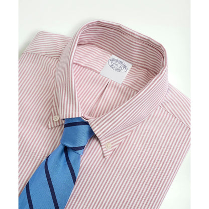 American-Made Oxford Cloth Button-Down Stripe Dress Shirt