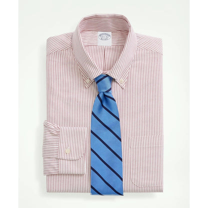 American-Made Oxford Cloth Button-Down Stripe Dress Shirt