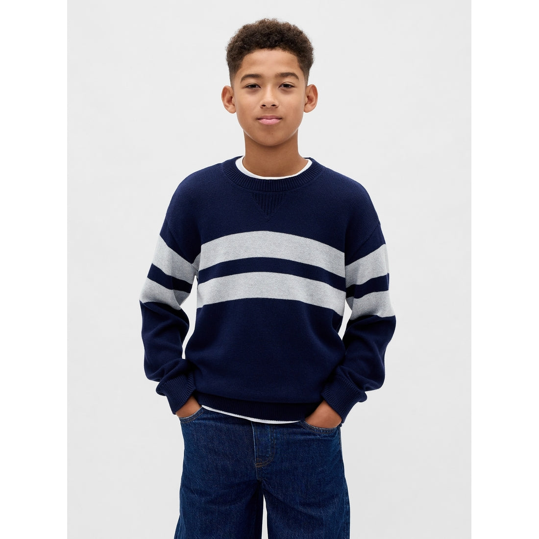 Boys' Relaxed Crewneck Sweater