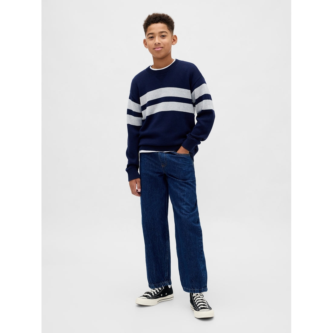 Boys' Relaxed Crewneck Sweater
