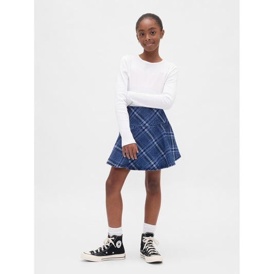 Girls' Denim Flounce Skort