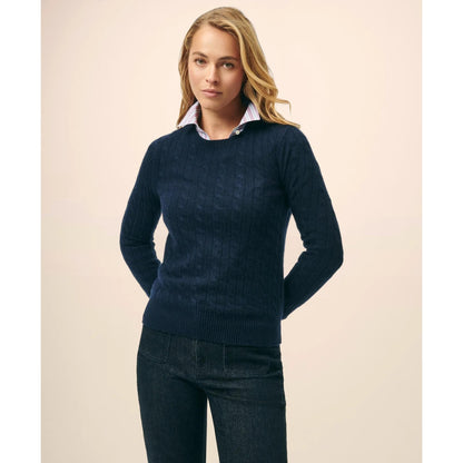 Cashmere Cable Crewneck Sweater
