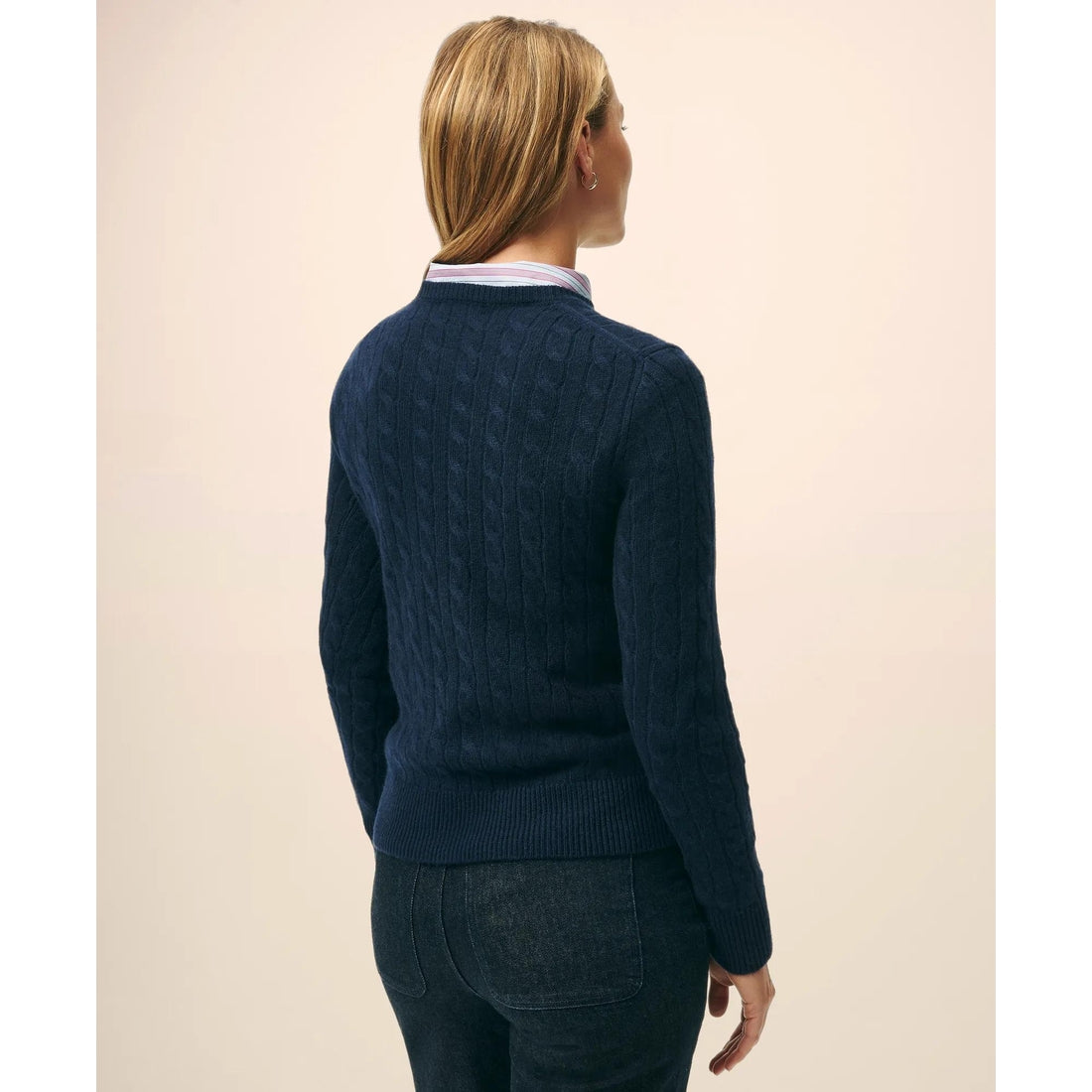 Cashmere Cable Crewneck Sweater
