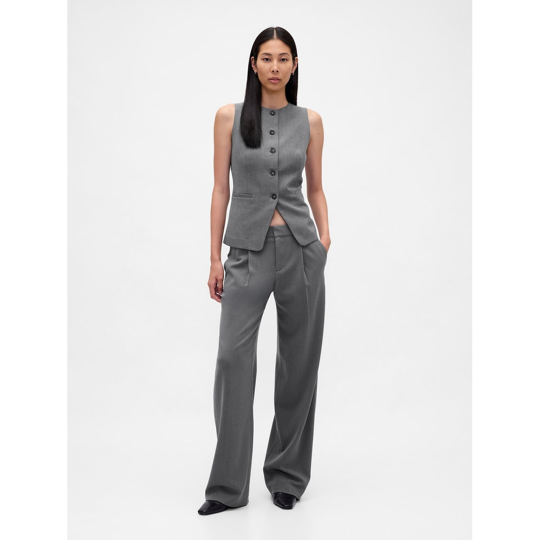 Women's 365 Low Rise Pleated Wide-Leg Trousers
