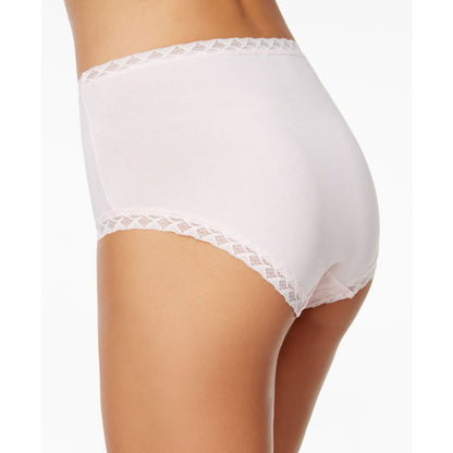 Natori Bliss Lace-Trim High Rise Cotton Brief 755058