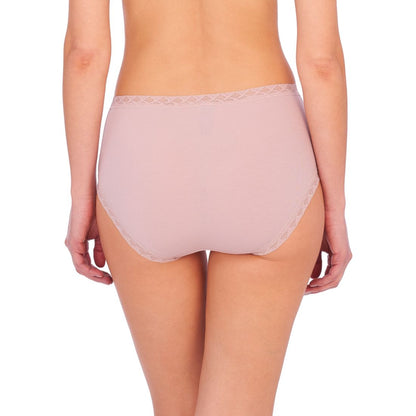Natori Bliss Lace-Trim High Rise Cotton Brief 755058