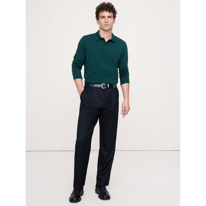 Men's Luxury-Touch Long-Sleeve Polo Shirt