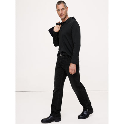 Men's Luxury-Touch Long-Sleeve Polo Shirt