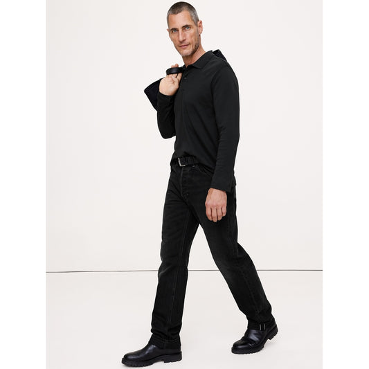 Men's Luxury-Touch Long-Sleeve Polo Shirt