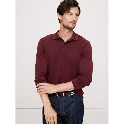 Men's Luxury-Touch Long-Sleeve Polo Shirt