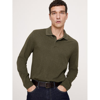 Men's Luxury-Touch Long-Sleeve Polo Shirt