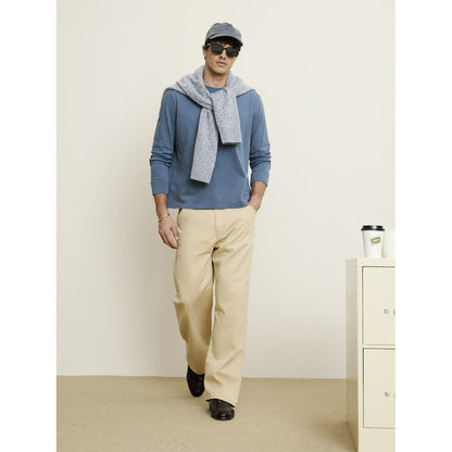 Men's Sueded Cotton Long-Sleeve T-Shirt