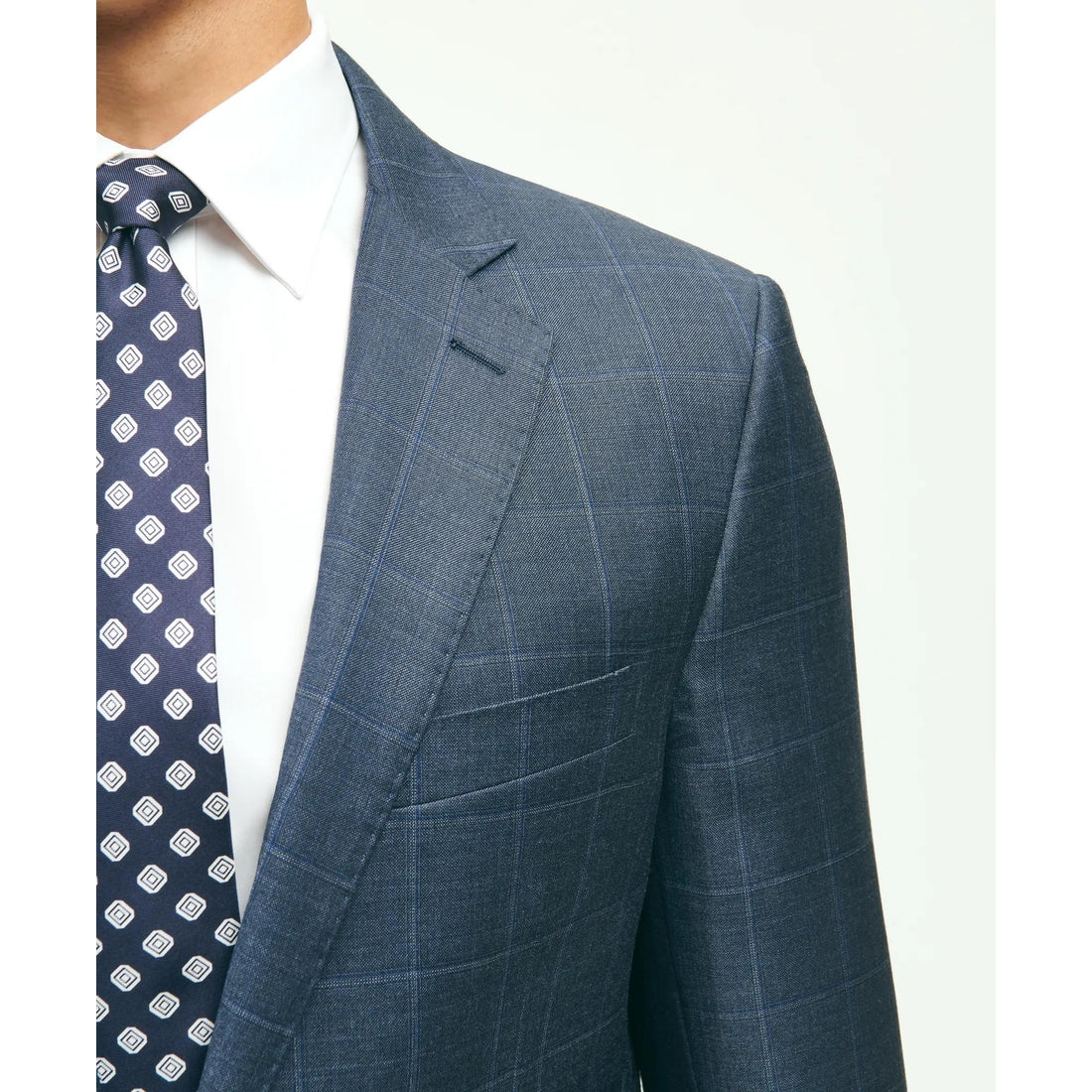 Classic Fit Wool Windowpane 1818 Suit