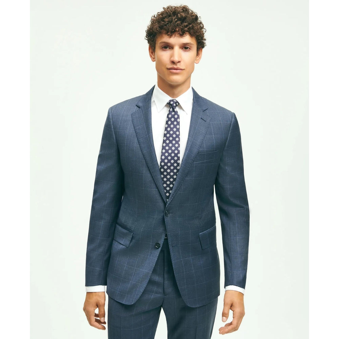 Classic Fit Wool Windowpane 1818 Suit