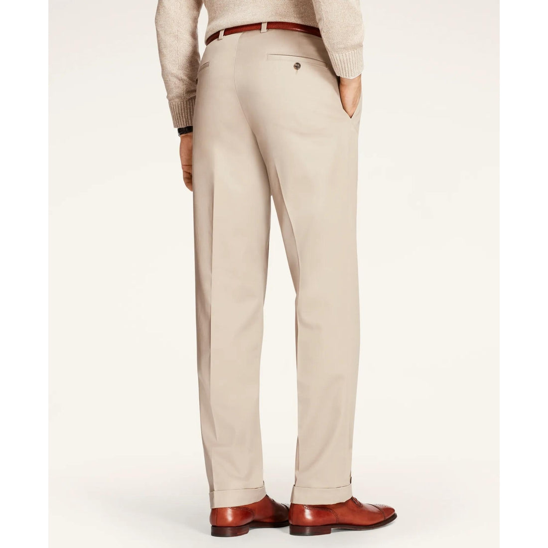 Pleated Traditional Fit Cotton Advantage Chino Pants