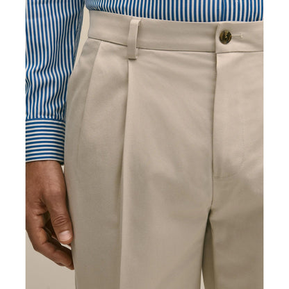 Pleated Traditional Fit Stretch Cotton Advantage Chino Pants