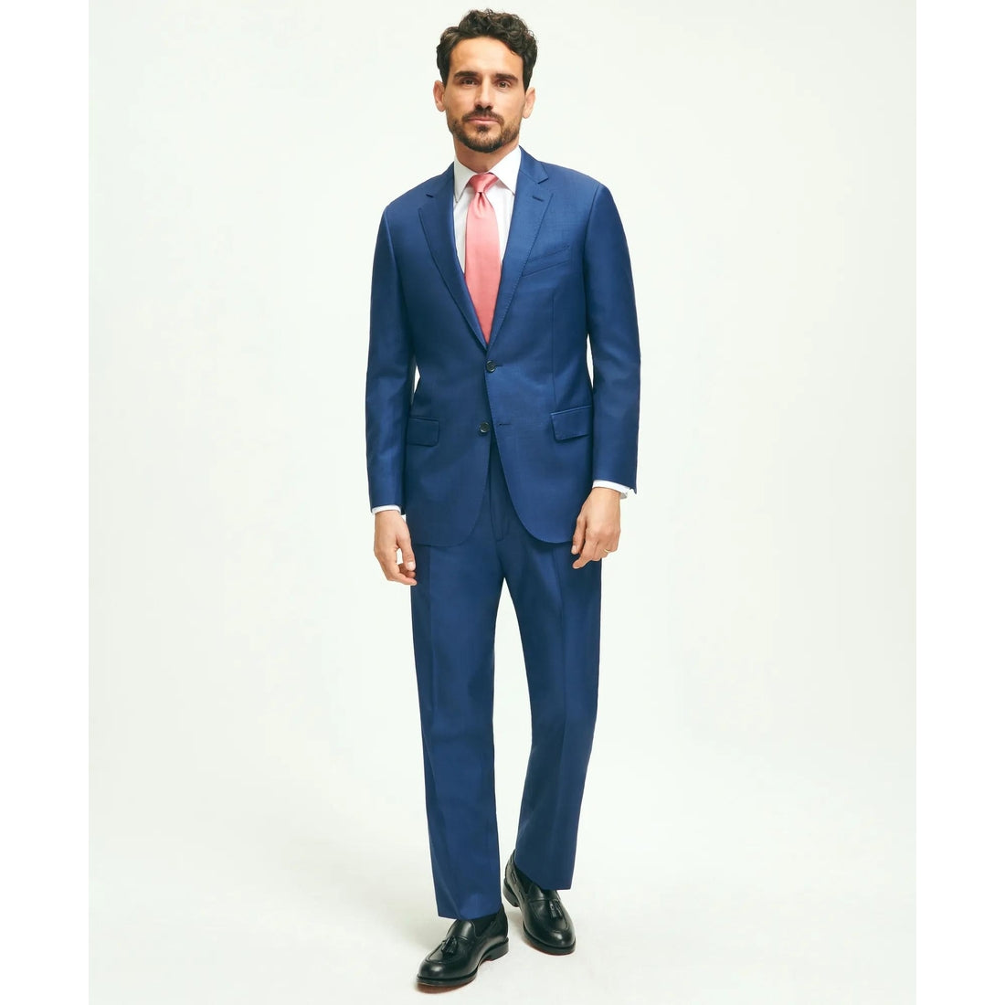 Traditional Fit Wool Sharkskin 1818 Suit