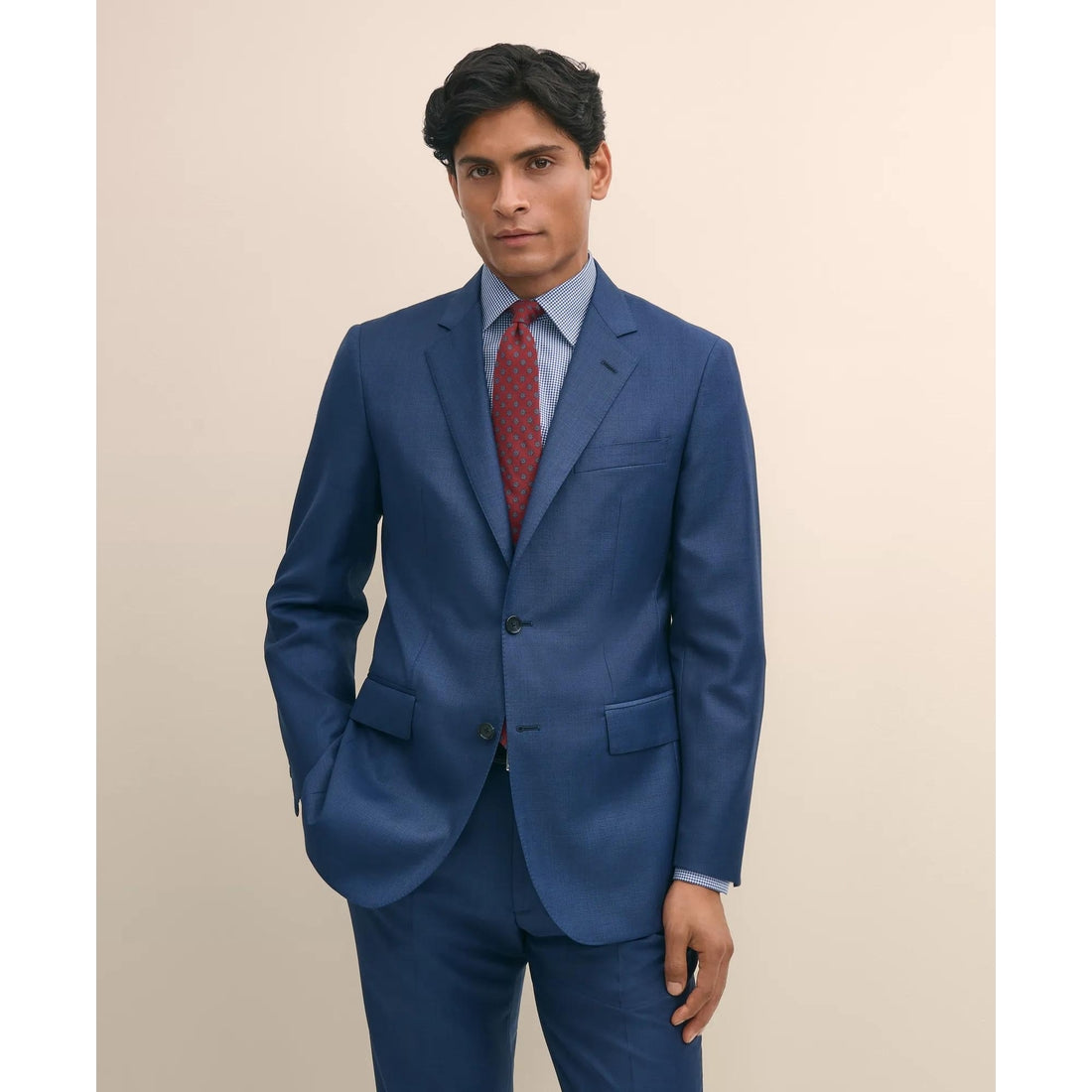 Slim Fit Wool Sharkskin 1818 Suit