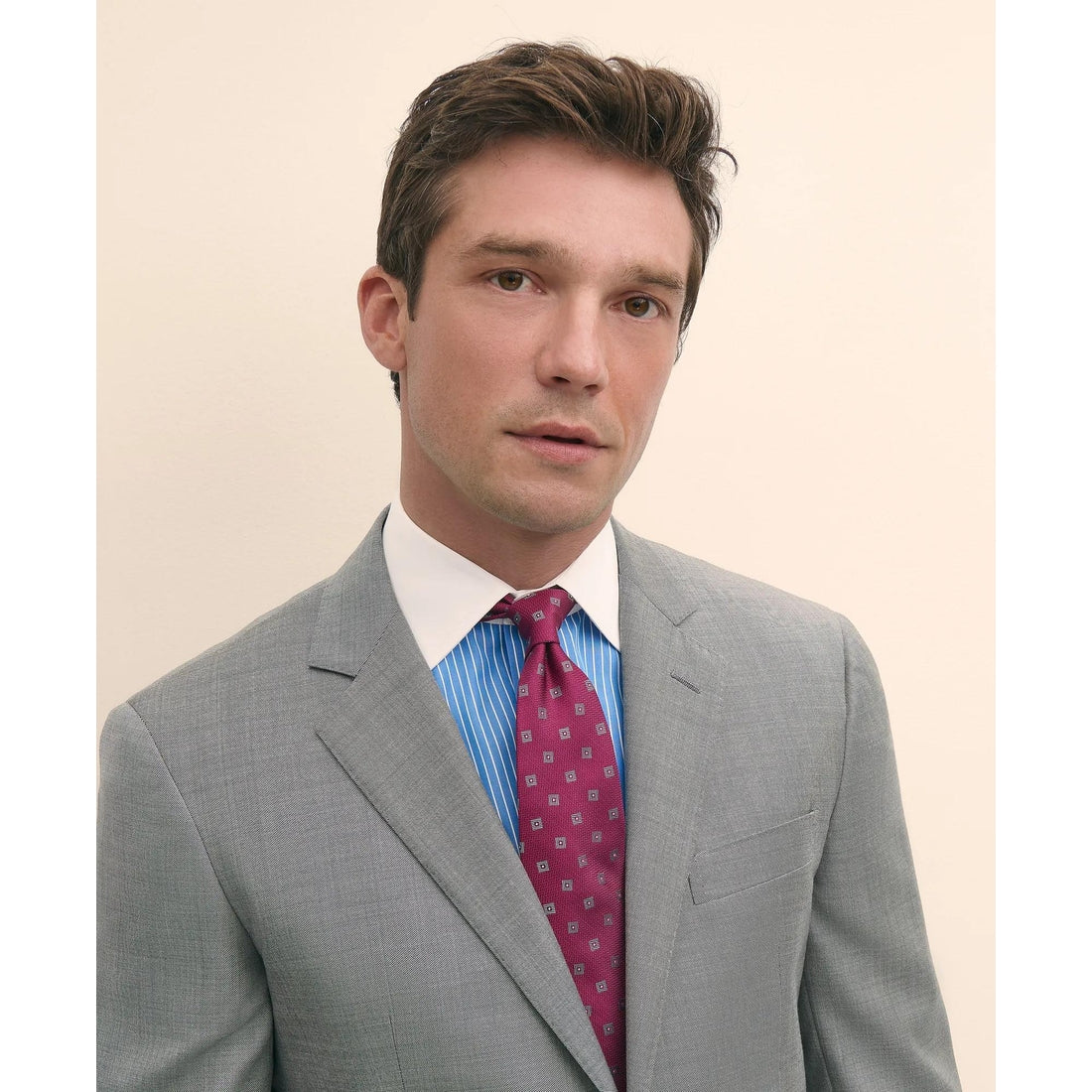 Slim Fit Wool Sharkskin 1818 Suit