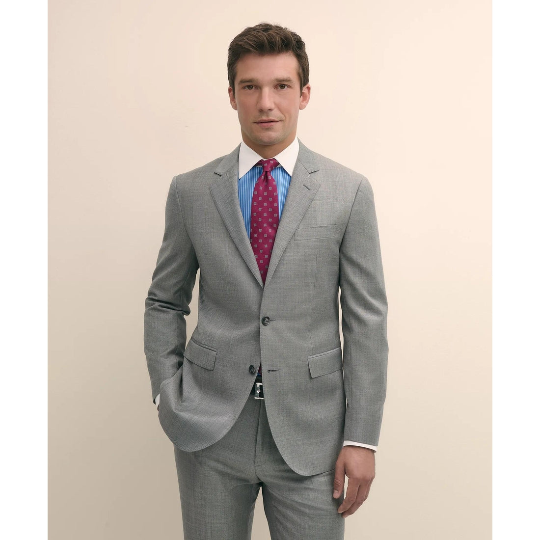 Slim Fit Wool Sharkskin 1818 Suit
