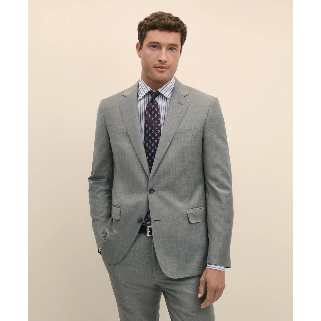 Classic Fit Wool Sharkskin 1818 Suit