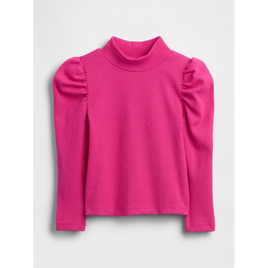 Toddler & Puff-Sleeve Rib Mockneck