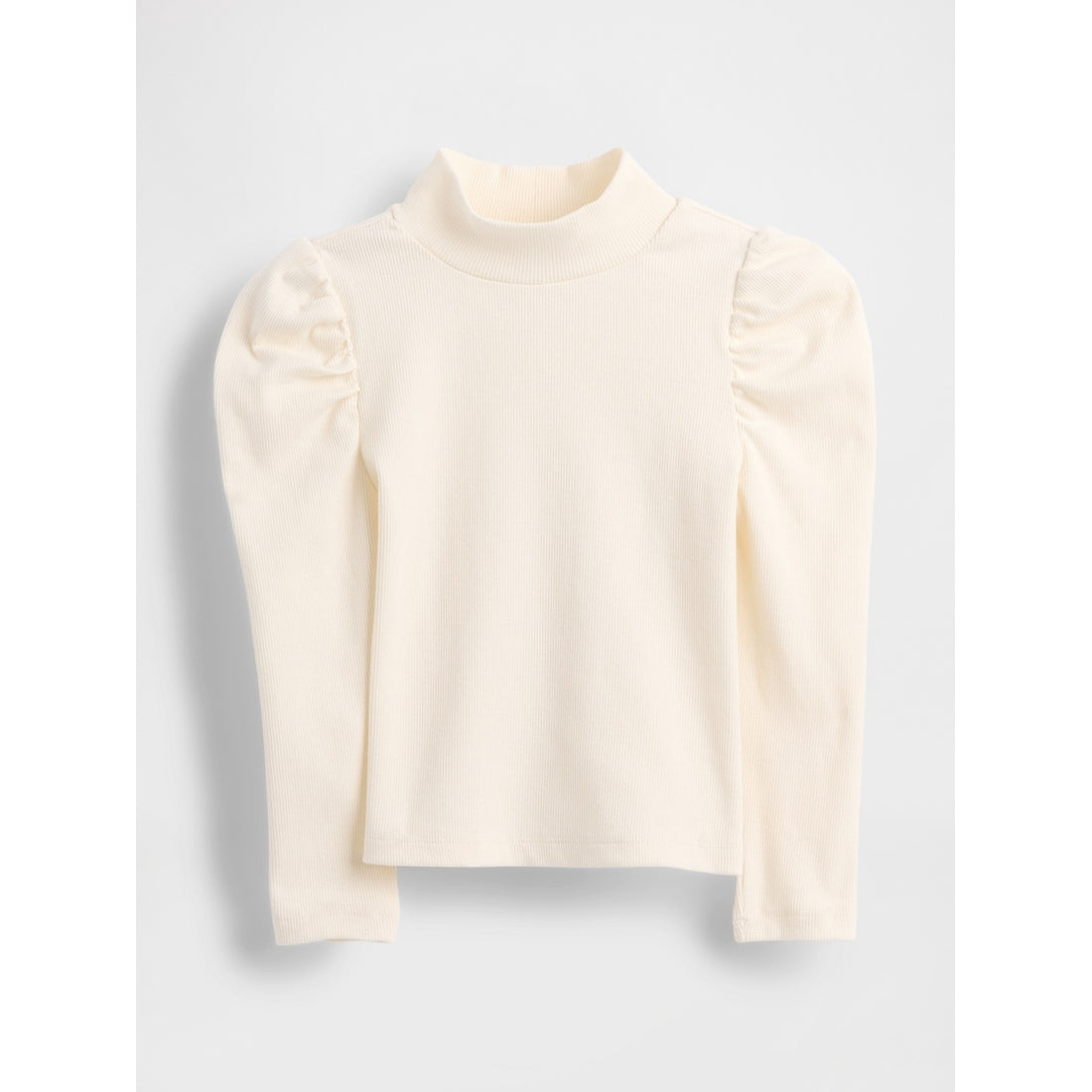 Toddler & Puff-Sleeve Rib Mockneck
