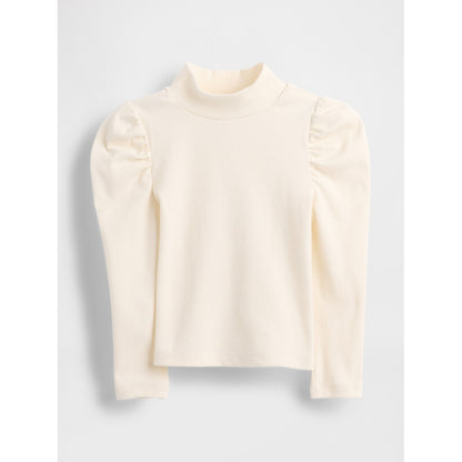 Toddler & Puff-Sleeve Rib Mockneck